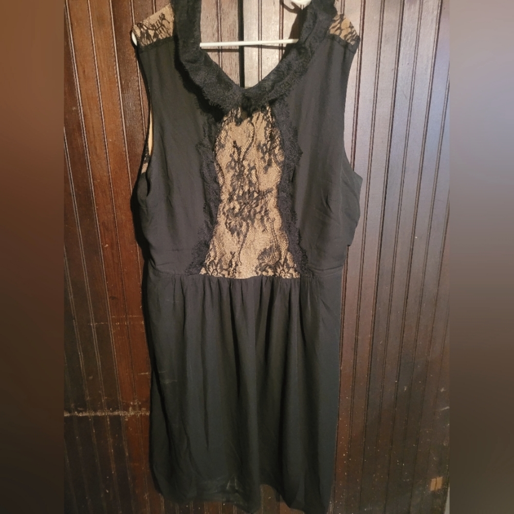 Size 22 City Chic black and tan dress.